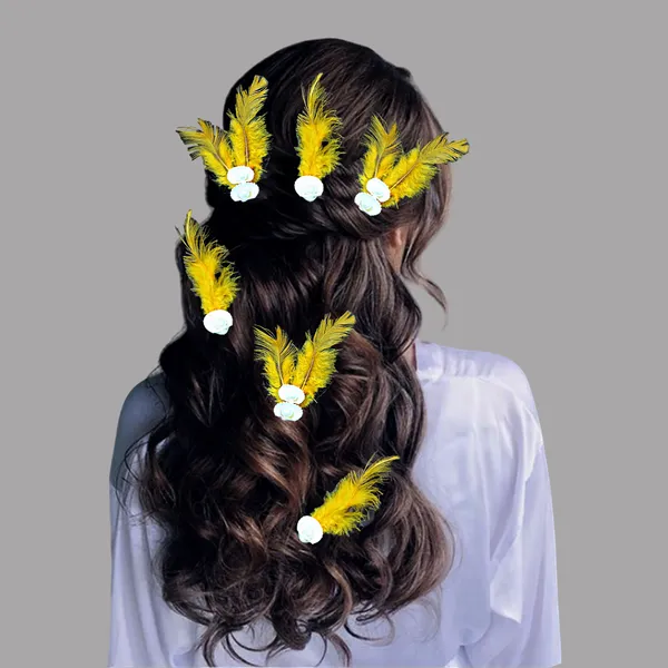 Discover_Our_Elegant_Feather_Hair_Clips:_Stylish,_Comfortable,_And_Adorned_With_Seashells_And_Pearlsï¿½Ï¿½Ï¿½Ï¿½Ï¿½Ï¿½Ï¿½Ï¿½Ï¿½Perfect_For_Any_Occasion!_Versatile_Pack_Of_6_Includes_Unique_Single_And_Double_Designs