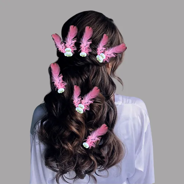Discover_Our_Elegant_Feather_Hair_Clips:_Stylish,_Comfortable,_And_Adorned_With_Seashells_And_Pearlsï¿½Ï¿½Ï¿½Ï¿½Ï¿½Ï¿½Ï¿½Ï¿½Ï¿½Perfect_For_Any_Occasion!_Versatile_Pack_Of_6_Includes_Unique_Single_And_Double_Designs