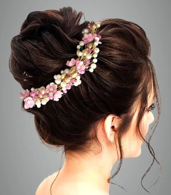 Baby_Pink_Artificial_Small_Rose_With_Metals_And_Pearls_Hair_Vein_Accessories_For_Women_&_Girls