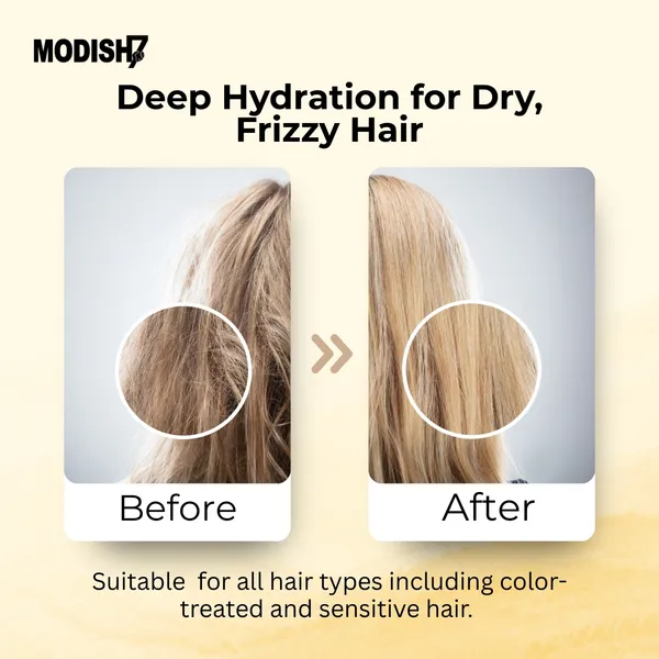 Modish7_Shea_Butter_Argan_Conditioner_350Ml_For_Dry_Curly_Color_Treated_Hair_Intense_Moisture_Frizz_Control_Strengthening_Repairs_Damage_Safe_For_All_Hair_Type