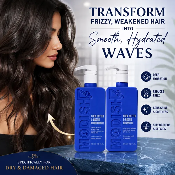 Modish7_Shea_Butter_Argan_Shampoo_&_Conditioner_350Ml_Combo_Each_Sulphate_Free_All_Hair_Types_Advance_Formula_