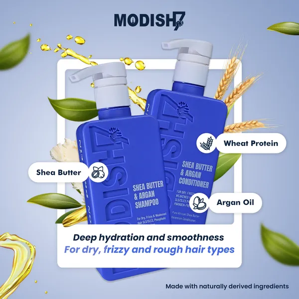 Modish7_Shea_Butter_Argan_Shampoo_&_Conditioner_350Ml_Combo_Each_Sulphate_Free_All_Hair_Types_Advance_Formula_