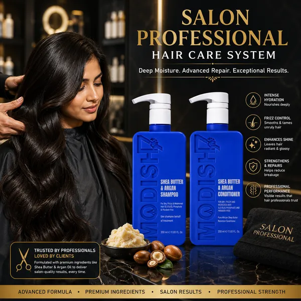 Modish7_Shea_Butter_Argan_Shampoo_&_Conditioner_350Ml_Combo_Each_Sulphate_Free_All_Hair_Types_Advance_Formula_