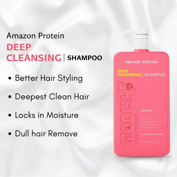 Modish7_Deep_Cleansing_Shampoo_Professional_Ph_Balancer_3381_Fl_Oz_Pink_1000Ml_For_Professional_Use_Only