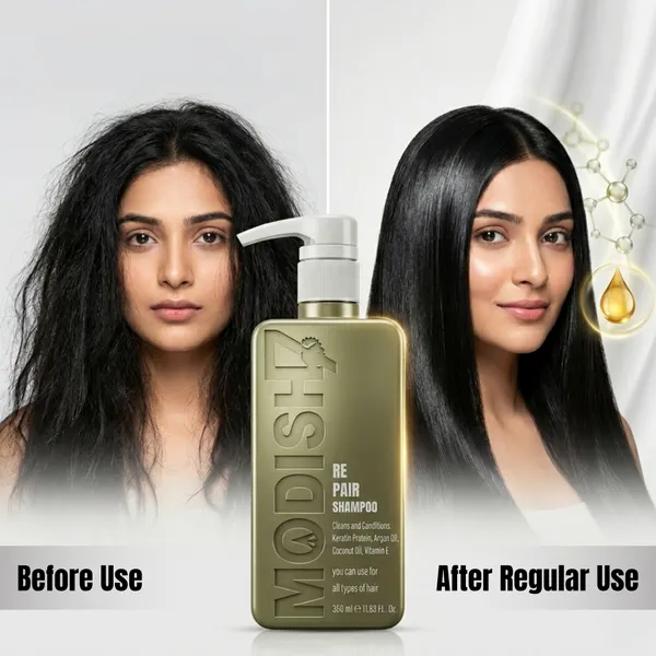 Modish7_Repair_Shampoo_350ml_–_Advanced_Hair_Repair_&_Strength_Formula