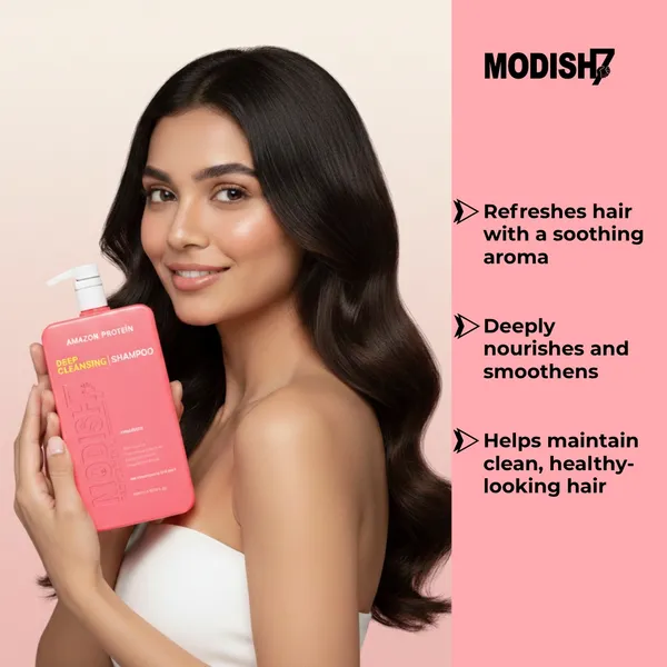 Modish7_Deep_Cleansing_Shampoo_Professional_Ph_Balancer_3381_Fl_Oz_Pink_1000Ml_For_Professional_Use_Only