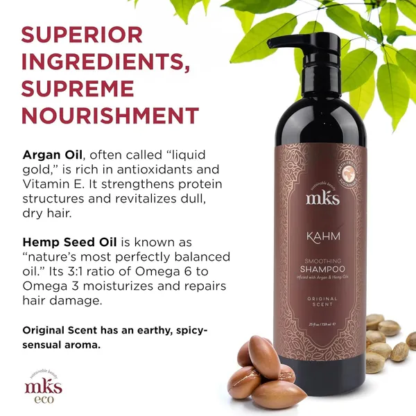 Mks_Eco_Kahm_Smoothing_Shampoo_739Ml_Original_Scent_Cleanse_Moisturize_Repair_Hair_With_Moroccan_Argan_Oil_Hemp_Seed_Oil_Vegetable_Keratin_Vegan_Sulfate_Free_Cruelty_Free