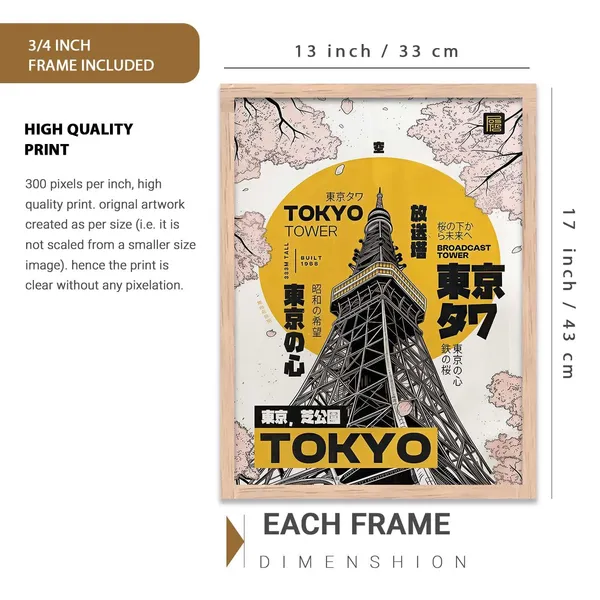 Multicolor_Japanese_Cities_Posters_For_Living_Room_Bedroom_Gaming_Room_(Set_Of_3)_(13_X_17_Inch)