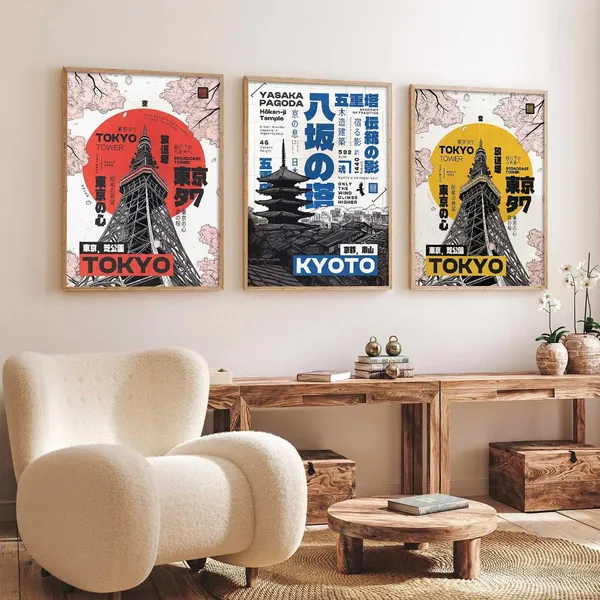 Multicolor_Japanese_Cities_Posters_For_Living_Room_Bedroom_Gaming_Room_(Set_Of_3)_(13_X_17_Inch)