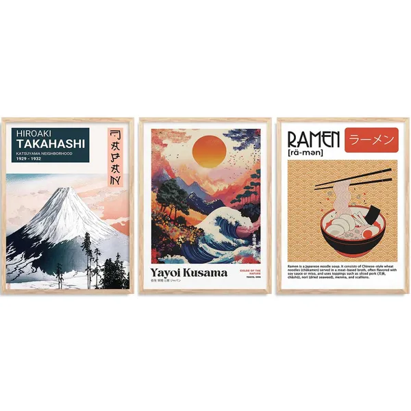 Multicolor_Aesthetic_Japan_Nature_Arts_Posters_With_Frames_For_Bedroom_Living_Room_Gaming_Room_Wall_Decor_(Set_Of_3)_(13X17_Inch)