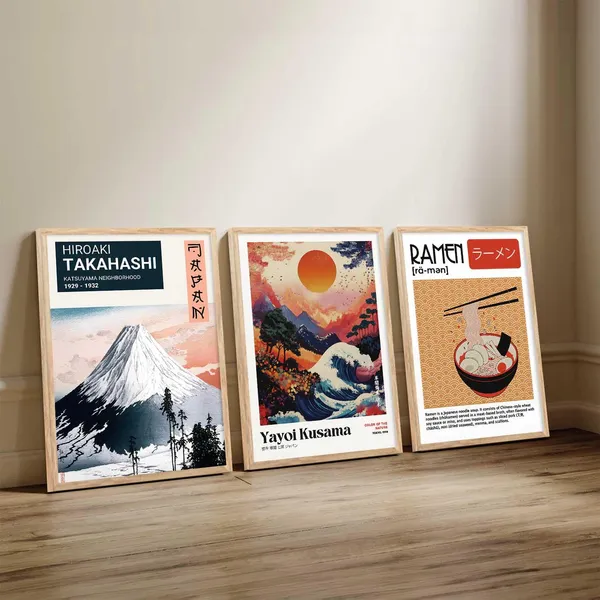 Multicolor_Aesthetic_Japan_Nature_Arts_Posters_With_Frames_For_Bedroom_Living_Room_Gaming_Room_Wall_Decor_(Set_Of_3)_(13X17_Inch)