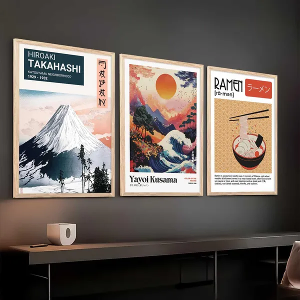 Multicolor_Aesthetic_Japan_Nature_Arts_Posters_With_Frames_For_Bedroom_Living_Room_Gaming_Room_Wall_Decor_(Set_Of_3)_(13X17_Inch)