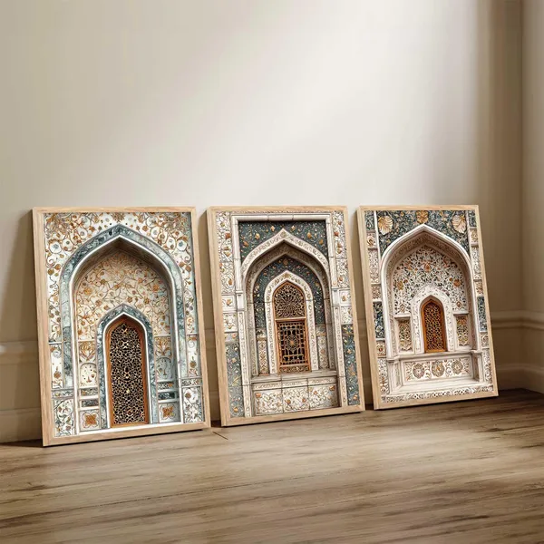 Multicolor_Traditional_Indian_Wall_Art_Wall_Painting_For_Home_Room_Bedroom_Office_Wall_Decor_(Set_Of_3)_(13X17_Inch)