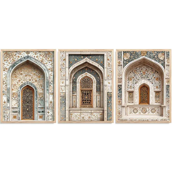 Multicolor_Traditional_Indian_Wall_Art_Wall_Painting_For_Home_Room_Bedroom_Office_Wall_Decor_(Set_Of_3)_(13X17_Inch)
