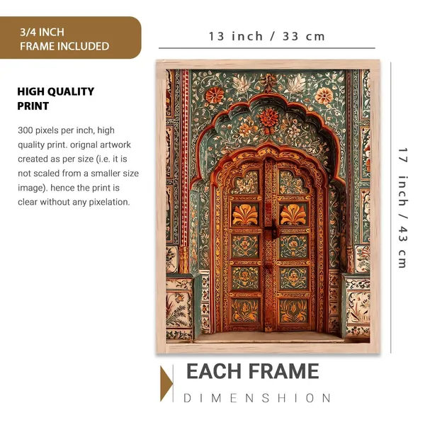 Multicolor_Indian_Art_Traditional_Wall_Painting_For_Home_Room_Bedroom_Office_Wall_Decor_Wall_Poster_With_Frames_(Set_Of_3)_(13X17_Inch)