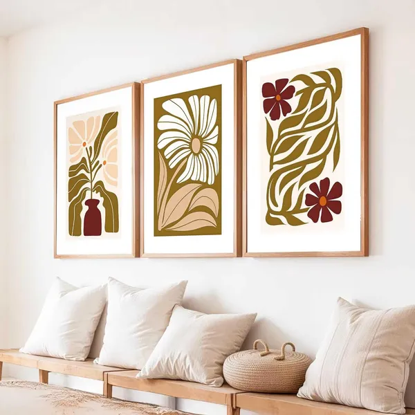 Multicolor_Boho_Art_Paintings_With_Frame_For_Living_Room_Bed_Room_Hotel_Wall_Decor_Digital_Reprint_(Set_Of_3)_(13X17_Inch)