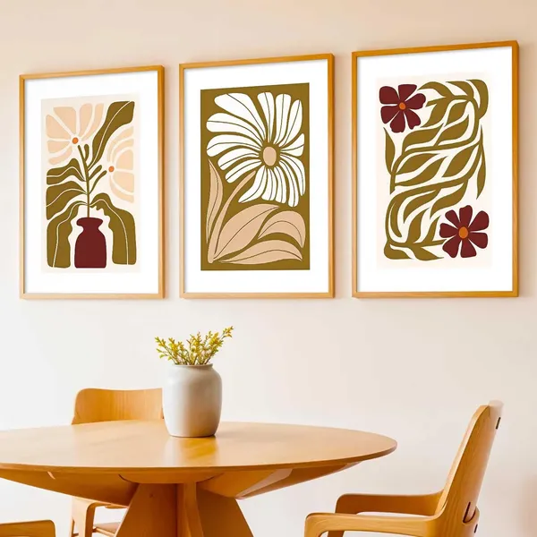 Multicolor_Boho_Art_Paintings_With_Frame_For_Living_Room_Bed_Room_Hotel_Wall_Decor_Digital_Reprint_(Set_Of_3)_(13X17_Inch)