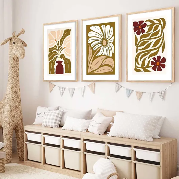 Multicolor_Boho_Art_Paintings_With_Frame_For_Living_Room_Bed_Room_Hotel_Wall_Decor_Digital_Reprint_(Set_Of_3)_(13X17_Inch)