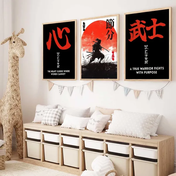 Multicolor_Japanese_Samurai_Motivational_Posters_For_Living_Room_Bedroom_Gaming_Room_Studio_(Set_Of_3)_(13X17_Inch)