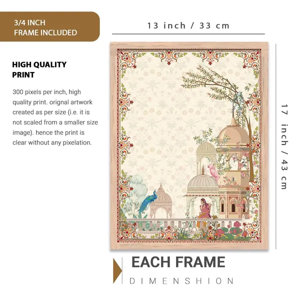 Multicolor_Traditional_Wall_Art_Painting_With_Frame_Pichwai_Art_Home_Decoration_For_Living_Room_Bed_Room_Hotel_Wall_Decor_Digital_Reprint_(Set_Of_3)_(13X17_Inch)