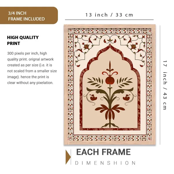 Multicolor_Traditional_Wall_Art_Painting_With_Frame_Vastu_Peacock_Home_Decoration_For_Living_Room_Bed_Room_Hotel_Wall_Decor_Digital_Reprint_(Set_Of_3)_(13X17_Inch)