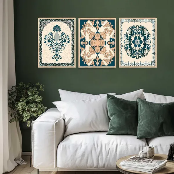 Multicolor_Traditional_Wall_Art_Painting_With_Frame_Pichwai_Art_Home_Decoration_For_Living_Room_Bed_Room_Hotel_Wall_Decor_Digital_Reprint_(Set_Of_3)_(13X17_Inch)