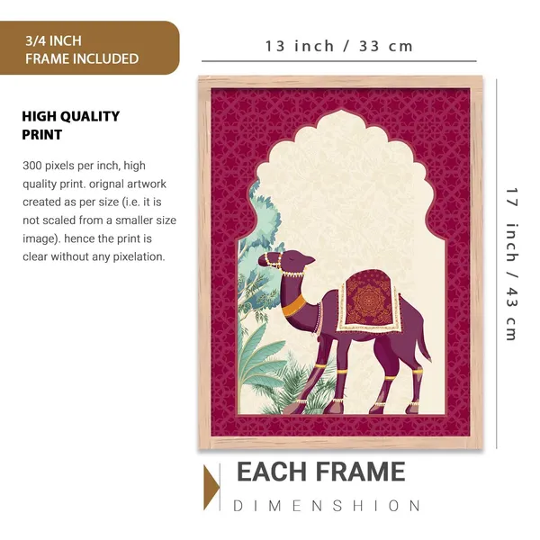 Multicolor_Traditional_Wall_Art_Pichwai_Painting_With_Frame_Vastu_Peacock_Home_Madhubani_Decoration_For_Living_Room_Bed_Room_Hotel_Wall_Decor_Digital_Reprint_(Set_Of_3)_(13X17_Inch)