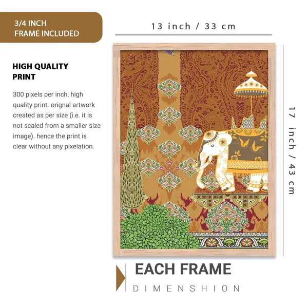 Multicolor_Traditional_Wall_Art_Pichwai_Painting_With_Frame_Vastu_Peacock_Home_Madhubani_Decoration_For_Living_Room_Bed_Room_Hotel_Wall_Decor_Digital_Reprint_(Set_Of_3)_(13X17_Inch)