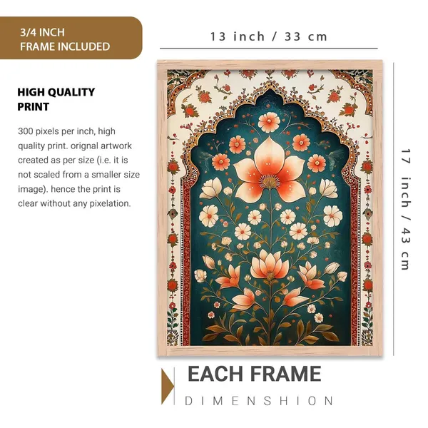 Multicolor_Traditional_Wall_Art_Painting_With_Frame_Vastu_Peacock_Home_Decoration_For_Living_Room_Bed_Room_Hotel_Wall_Decor_Digital_Reprint_(Set_Of_3)_(13X17_Inch)