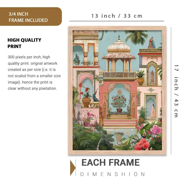 Multicolor_Traditional_Wall_Painting_With_Frame_Vastu_Peacock_For_Living_Room_Bed_Room_Hotel_Wall_Decor_Digital_Reprint_Engineered_Wood_(Set_Of_3)_(13X17_Inch)