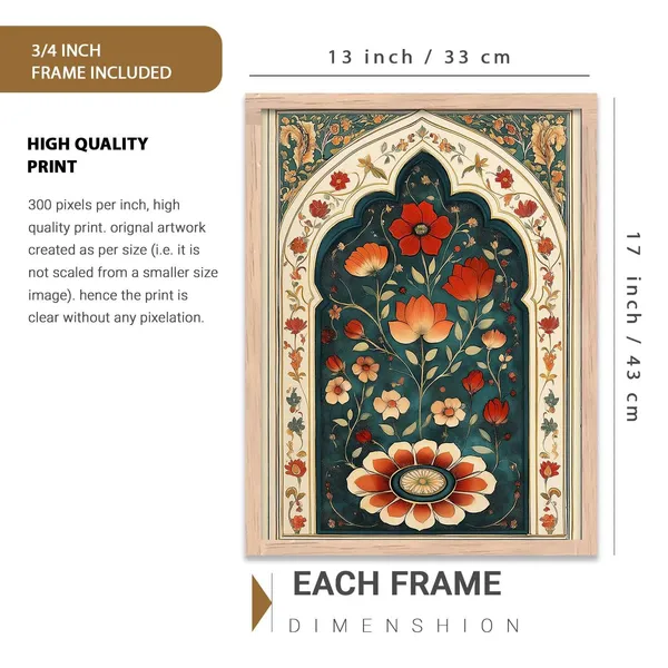 Multicolor_Traditional_Wall_Painting_With_Frame_Vastu_Peacock_For_Living_Room_Bed_Room_Hotel_Wall_Decor_Digital_Reprint_Engineered_Wood_(Set_Of_3)_(13X17_Inch)