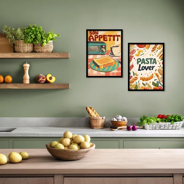 Multicolor_Premium_Wall_Art_Retro_Theme_Cooking_Food_Kitchen_Quotes_Wall_Poster_With_Frame_Bar_Lounge_Restaurant_Kitchen_Decoration_Items_Wall_Decor_Set_Of_6_Retro_Wall_Decor_(Art_5,_13X17_Inch)