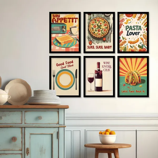 Multicolor_Premium_Wall_Art_Retro_Theme_Cooking_Food_Kitchen_Quotes_Wall_Poster_With_Frame_Bar_Lounge_Restaurant_Kitchen_Decoration_Items_Wall_Decor_Set_Of_6_Retro_Wall_Decor_(Art_5,_13X17_Inch)