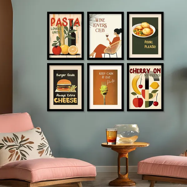Multicolor_Retro_Theme_Cooking_Food_Kitchen_Quotes_Wall_Poster_With_Frame_Bar_Lounge_Restaurant_Kitchen_Decoration_Items_Wall_Decor_Premium_Wall_Art_Set_Of_6_Retro_Wall_Decor_(Art_7,_13X17_Inch)