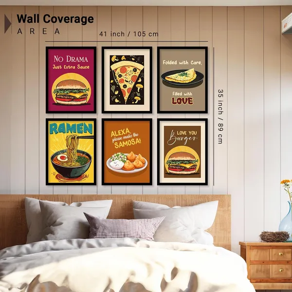 Multicolor_Retro_Theme_Cooking_Food_Kitchen_Quotes_Wall_Poster_With_Frame_Bar_Lounge_Restaurant_Kitchen_Decoration_Items_Wall_Decor_Premium_Wall_Art_Set_Of_6_Retro_Wall_Decor_(Art_2,_13X17_Inch)