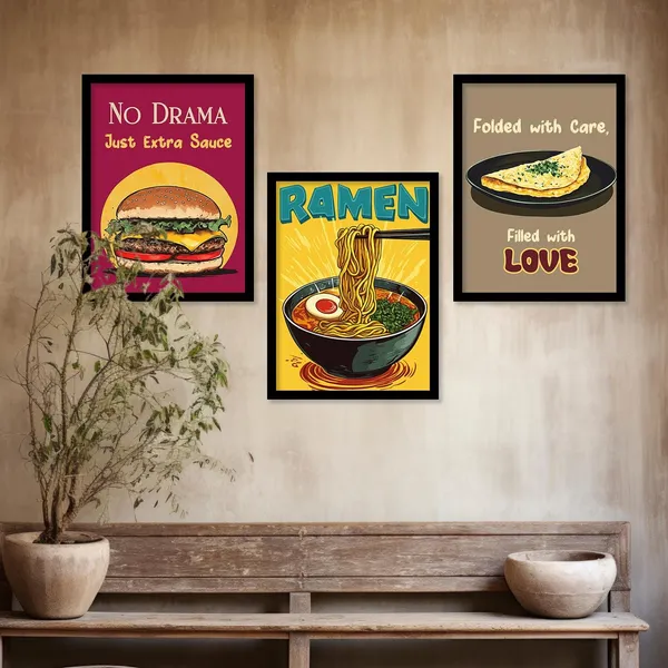 Multicolor_Retro_Theme_Cooking_Food_Kitchen_Quotes_Wall_Poster_With_Frame_Bar_Lounge_Restaurant_Kitchen_Decoration_Items_Wall_Decor_Premium_Wall_Art_Set_Of_6_Retro_Wall_Decor_(Art_2,_13X17_Inch)