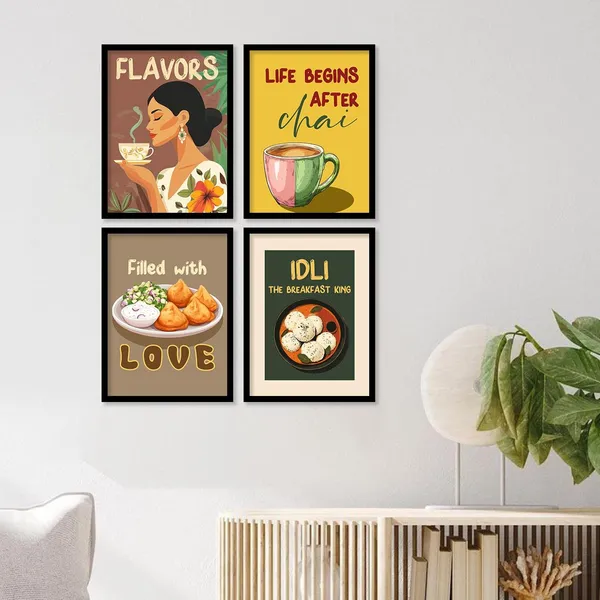 Multicolor_Premium_Wall_Art_Retro_Theme_Cooking_Food_Kitchen_Quotes_Wall_Poster_With_Frame_Bar_Lounge_Restaurant_Kitchen_Decoration_Items_Wall_Decor_Set_Of_6_Retro_Wall_Decor_(Art_4,_13X17_Inch)