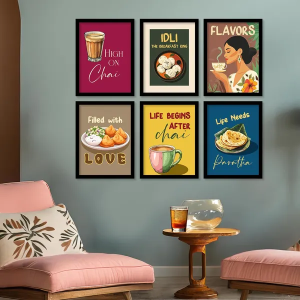Multicolor_Premium_Wall_Art_Retro_Theme_Cooking_Food_Kitchen_Quotes_Wall_Poster_With_Frame_Bar_Lounge_Restaurant_Kitchen_Decoration_Items_Wall_Decor_Set_Of_6_Retro_Wall_Decor_(Art_4,_13X17_Inch)