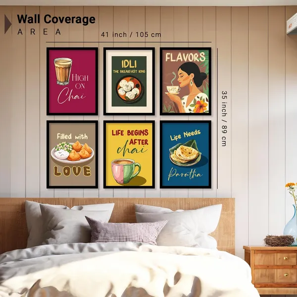 Multicolor_Premium_Wall_Art_Retro_Theme_Cooking_Food_Kitchen_Quotes_Wall_Poster_With_Frame_Bar_Lounge_Restaurant_Kitchen_Decoration_Items_Wall_Decor_Set_Of_6_Retro_Wall_Decor_(Art_4,_13X17_Inch)