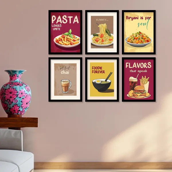 500 kitchen wall art prints bundle, retro food and... HotHouse Multicolor Retro Theme Cooking Food Kitchen Quotes Wall Poster ...