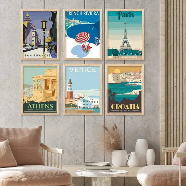 Multicolor_Retro_Theme_Wall_Poster_With_Frame_For_Room_Wall_Decor_Wall_Art_Painting_For_Living_Room_Bedroom_(13X17_Inch)_Pack_Of_6