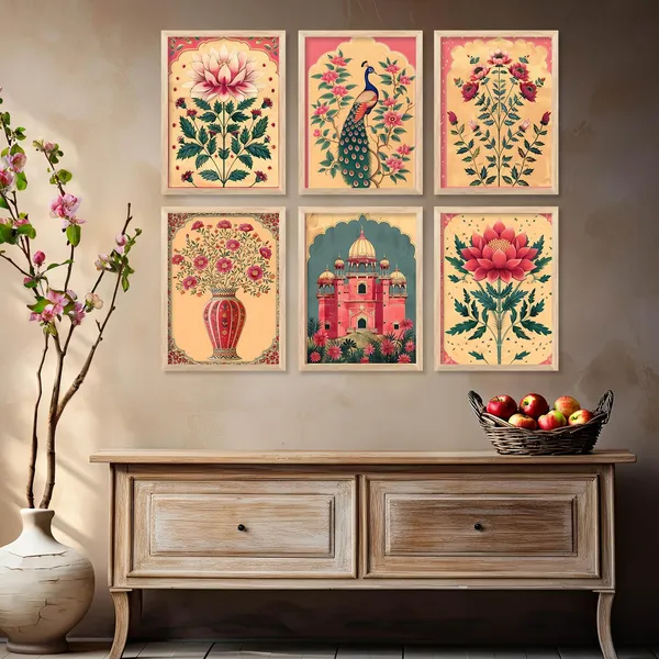 Multicolor_Traditional_Indian_Pichwai_Wall_Art_Paintings_With_Frame_For_Home_Decor_Wall_Painting_For_Living_Room_Bedroom_Office_Room_Decor_Painting_For_Wall_Decoration_(13X17_Inch)