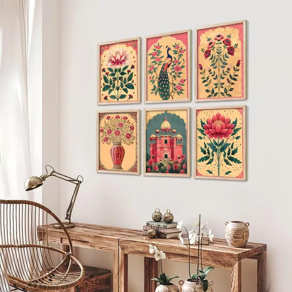 Multicolor_Traditional_Indian_Pichwai_Wall_Art_Paintings_With_Frame_For_Home_Decor_Wall_Painting_For_Living_Room_Bedroom_Office_Room_Decor_Painting_For_Wall_Decoration_(13X17_Inch)