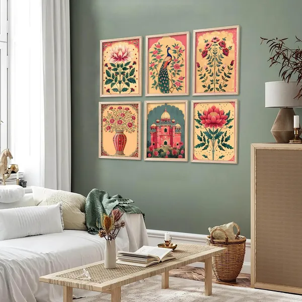 Multicolor_Traditional_Indian_Pichwai_Wall_Art_Paintings_With_Frame_For_Home_Decor_Wall_Painting_For_Living_Room_Bedroom_Office_Room_Decor_Painting_For_Wall_Decoration_(13X17_Inch)