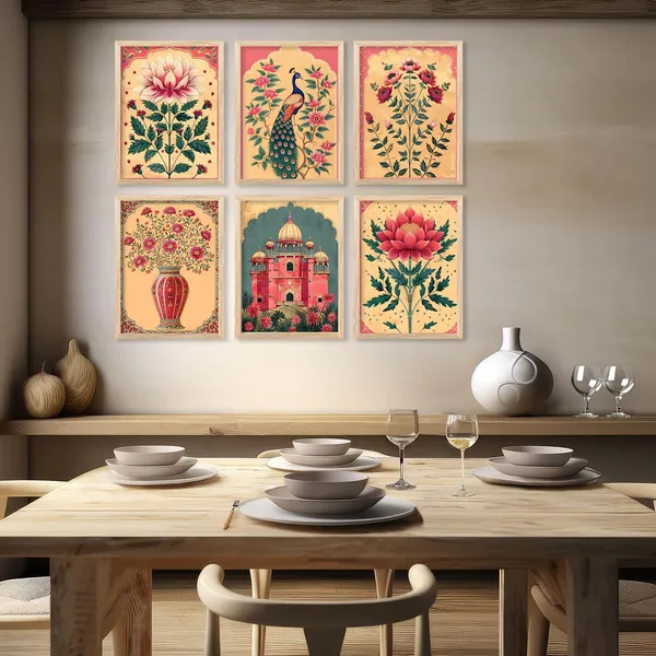 Multicolor_Traditional_Indian_Pichwai_Wall_Art_Paintings_With_Frame_For_Home_Decor_Wall_Painting_For_Living_Room_Bedroom_Office_Room_Decor_Painting_For_Wall_Decoration_(13X17_Inch)