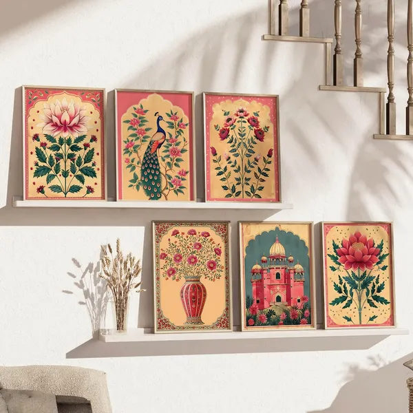 Multicolor_Traditional_Indian_Pichwai_Wall_Art_Paintings_With_Frame_For_Home_Decor_Wall_Painting_For_Living_Room_Bedroom_Office_Room_Decor_Painting_For_Wall_Decoration_(13X17_Inch)