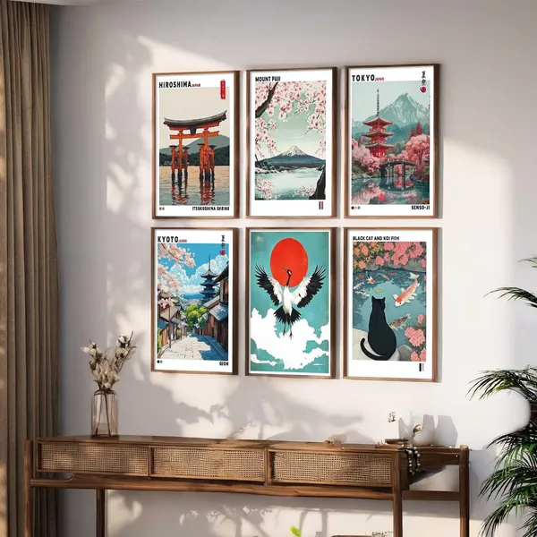 Multicolor_Japan_Nature_Art_And_City_View_Wall_Posters_For_Living_Room_Bedroom_Gaming_Room_Studio_Wall_Decor_Set_Of_6_(13X17_Inch)