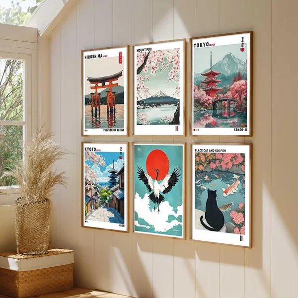Multicolor_Japan_Nature_Art_And_City_View_Wall_Posters_For_Living_Room_Bedroom_Gaming_Room_Studio_Wall_Decor_Set_Of_6_(13X17_Inch)