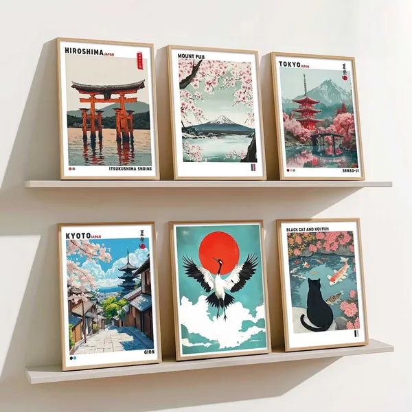 Multicolor_Japan_Nature_Art_And_City_View_Wall_Posters_For_Living_Room_Bedroom_Gaming_Room_Studio_Wall_Decor_Set_Of_6_(13X17_Inch)