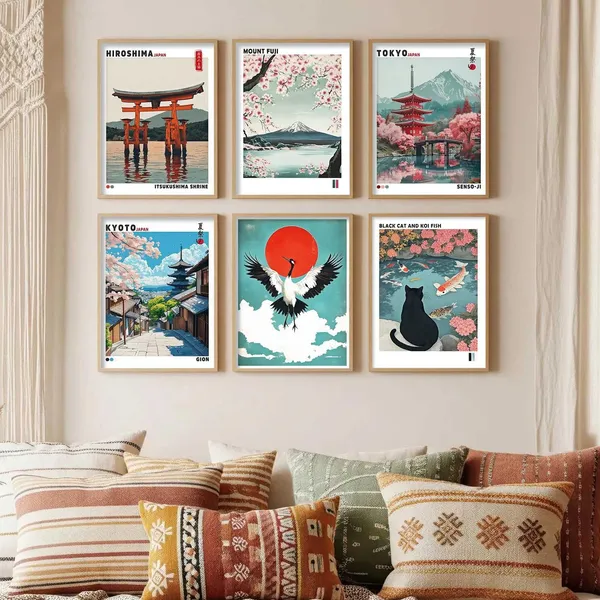 Multicolor_Japan_Nature_Art_And_City_View_Wall_Posters_For_Living_Room_Bedroom_Gaming_Room_Studio_Wall_Decor_Set_Of_6_(13X17_Inch)